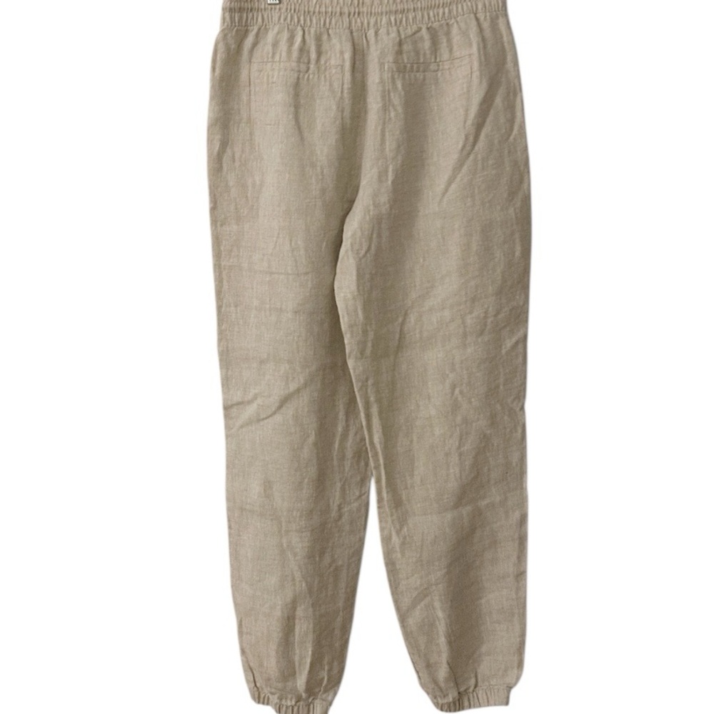 Athleta Tan Retreat Linen High Rise Jogger Pants size Medium Tall Style 851026 - Picture 3 of 12